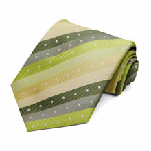Load image into Gallery viewer, Bright green spring striped tie