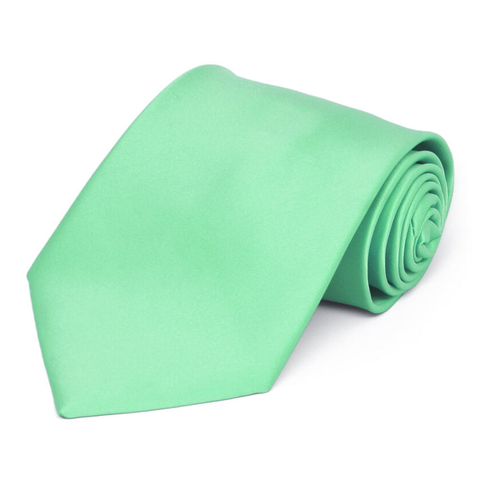 Bright Mint Premium Extra Long Solid Color Necktie