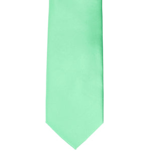 Bright mint tie front view
