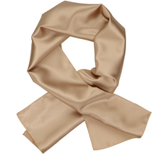 Load image into Gallery viewer, A women&#39;s bronze scarf, crossed over itself