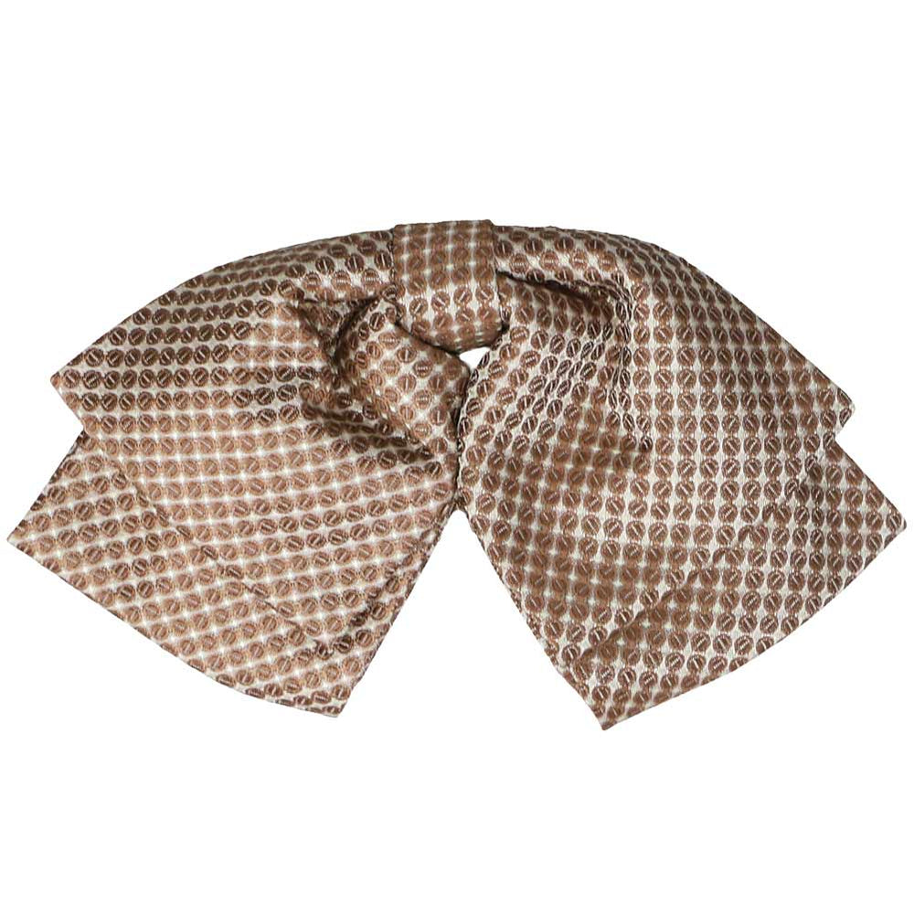Light brown grain pattern floppy bow tie, front view