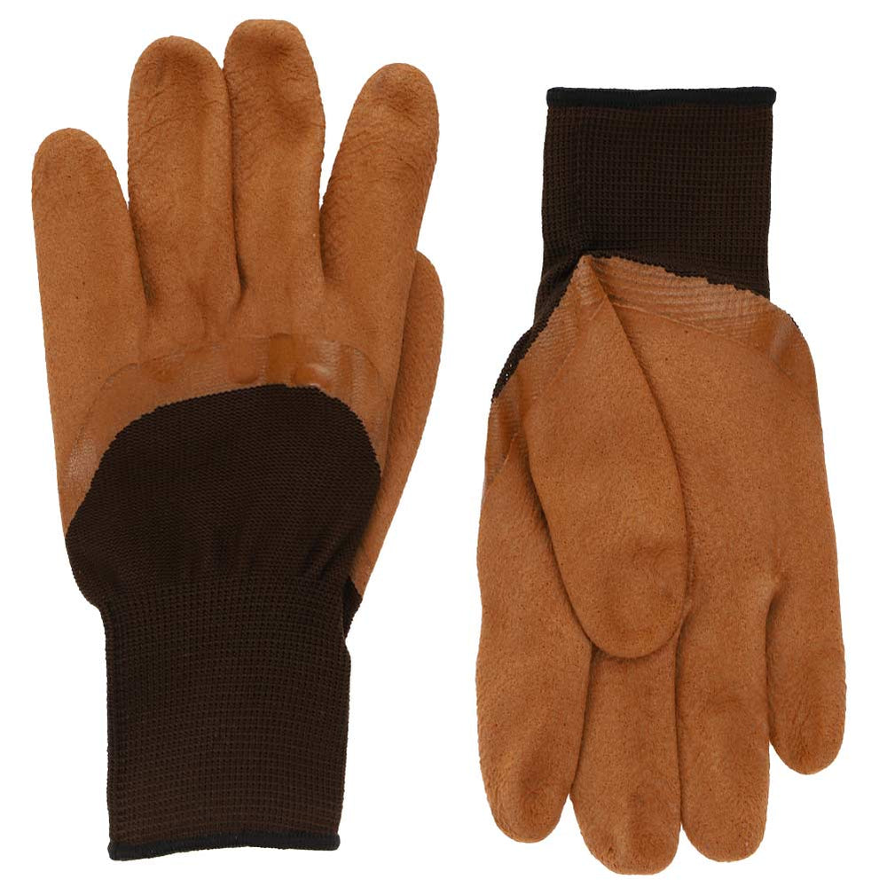 Men's brown work gloves