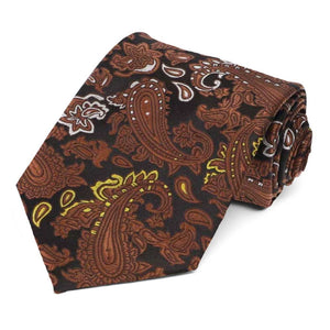 Brown paisley tie