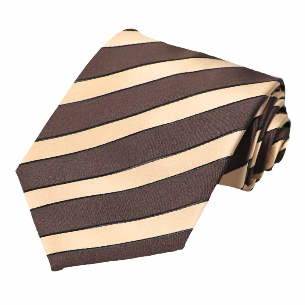 Brown Jarbridge Striped Necktie