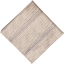 Load image into Gallery viewer, A light brown and tan folded pocket square with a wood grain texture