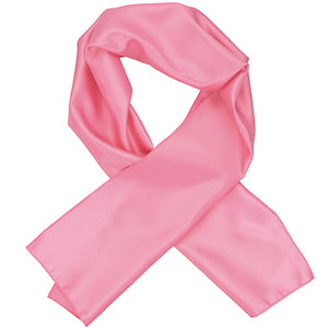 Women's bubblegum pink scarf, crossed over itself