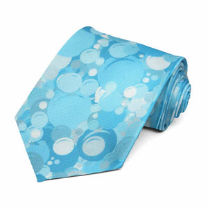 Blue bubbles on a men's novelty tie