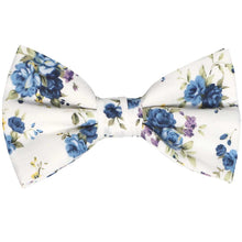 Load image into Gallery viewer, Dusty blue floral bow tie