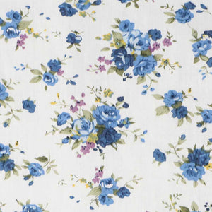 Blue and white floral fabric