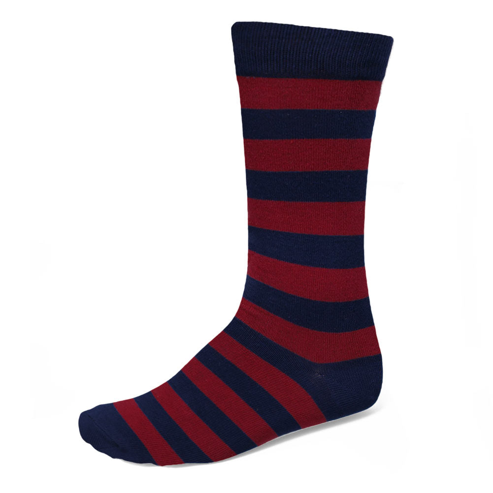 Socks Super Stripe Burgundy Dress Cotton Mens The Tie Bar