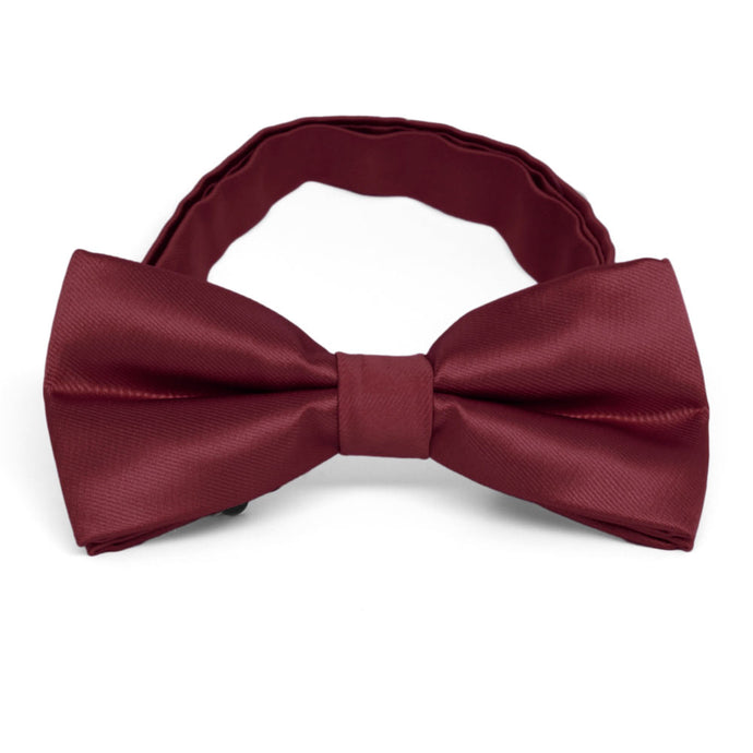 Burgundy Band Collar Bow Tie