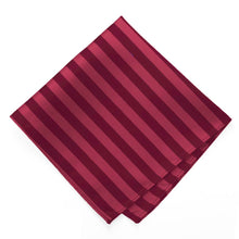 Load image into Gallery viewer, Burgundy Formal Striped Pocket Square