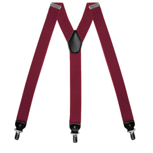 Burgundy Wide Suspenders