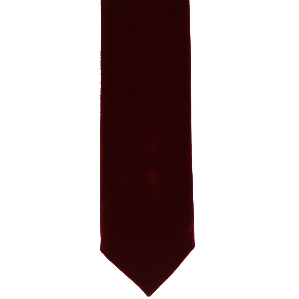 burgundy velvet tie