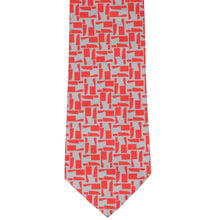 Load image into Gallery viewer, Red butcher knife novelty tie, front view