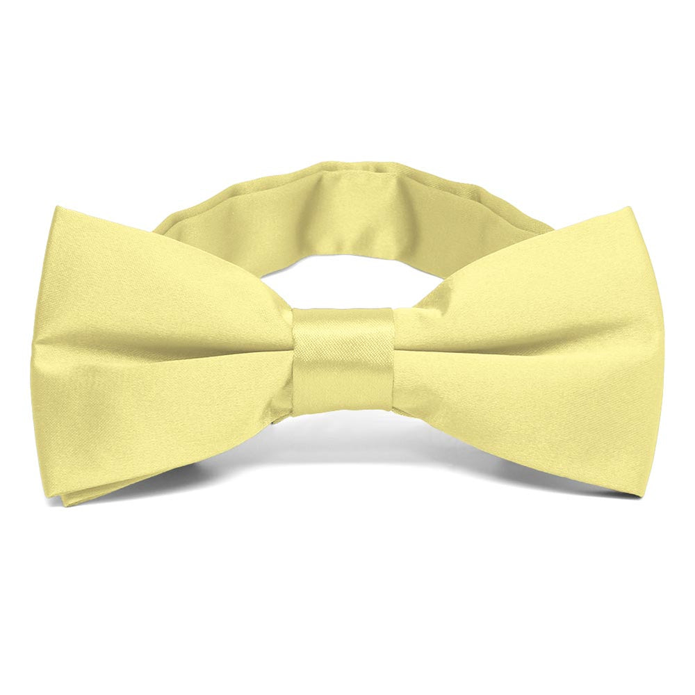 Butter Yellow Band Collar Bow Tie