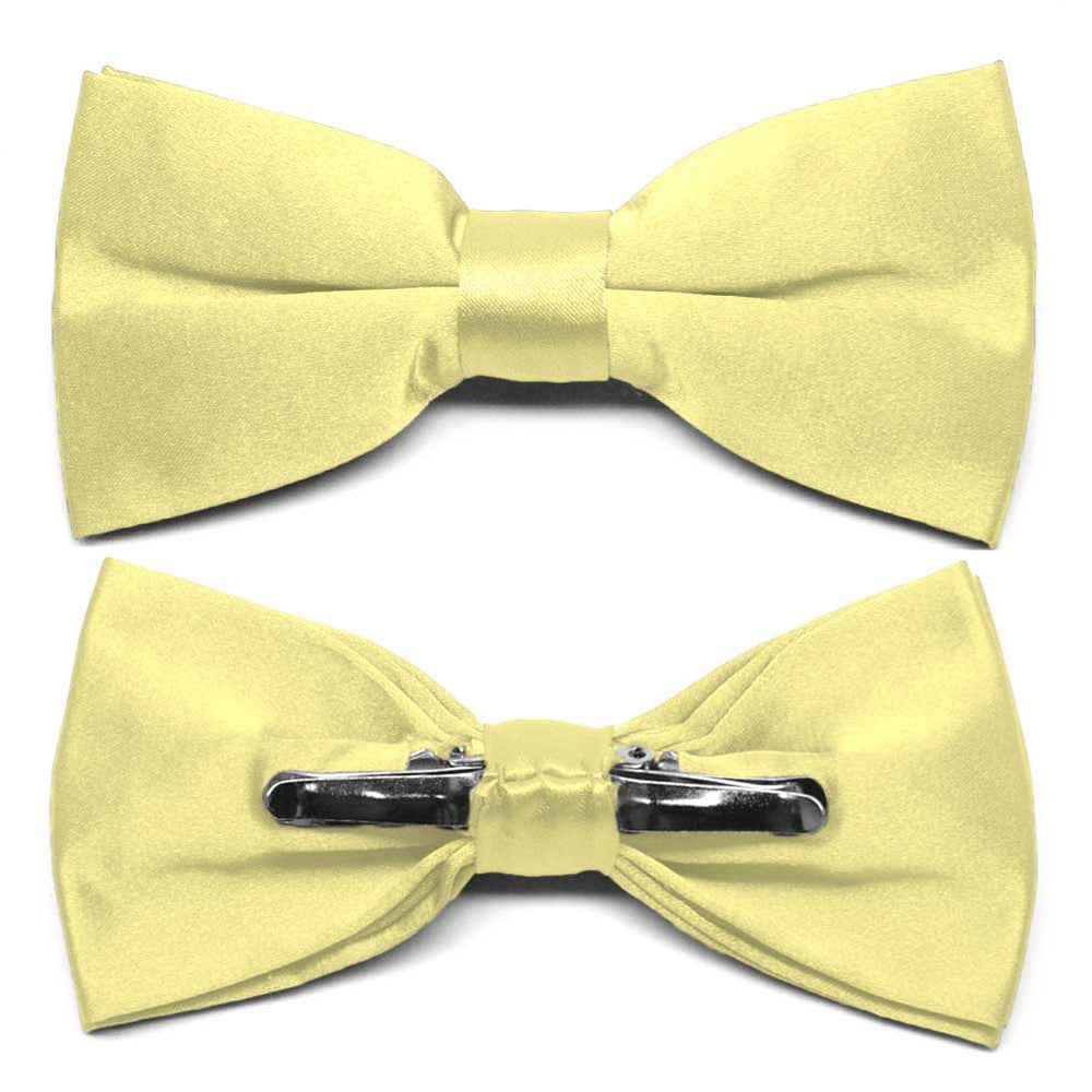 Butter Yellow Clip-On Bow Tie