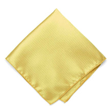 Load image into Gallery viewer, Butter Yellow Herringbone Silk Pocket Square