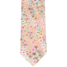Load image into Gallery viewer, Front flat view of a candy hearts necktie