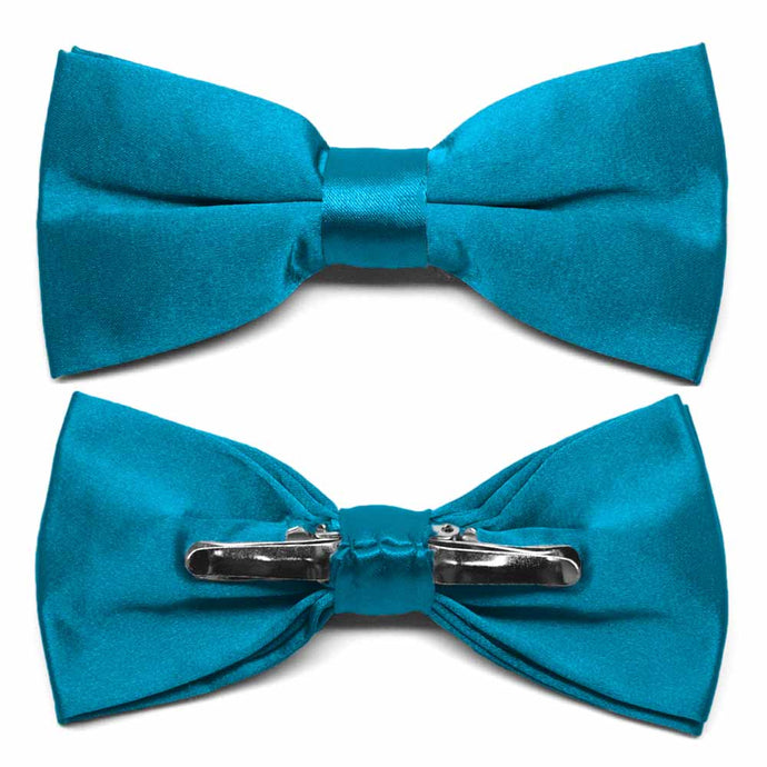 Caribbean Blue Clip-On Bow Tie