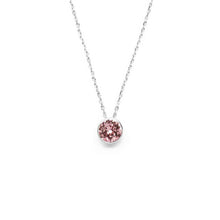 Load image into Gallery viewer, Carnation Pink Round Crystal Necklace
