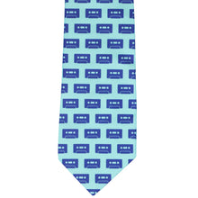 Load image into Gallery viewer, Blue cassette novelty tie, front view