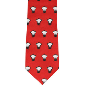 Front view red chef hat novelty tie