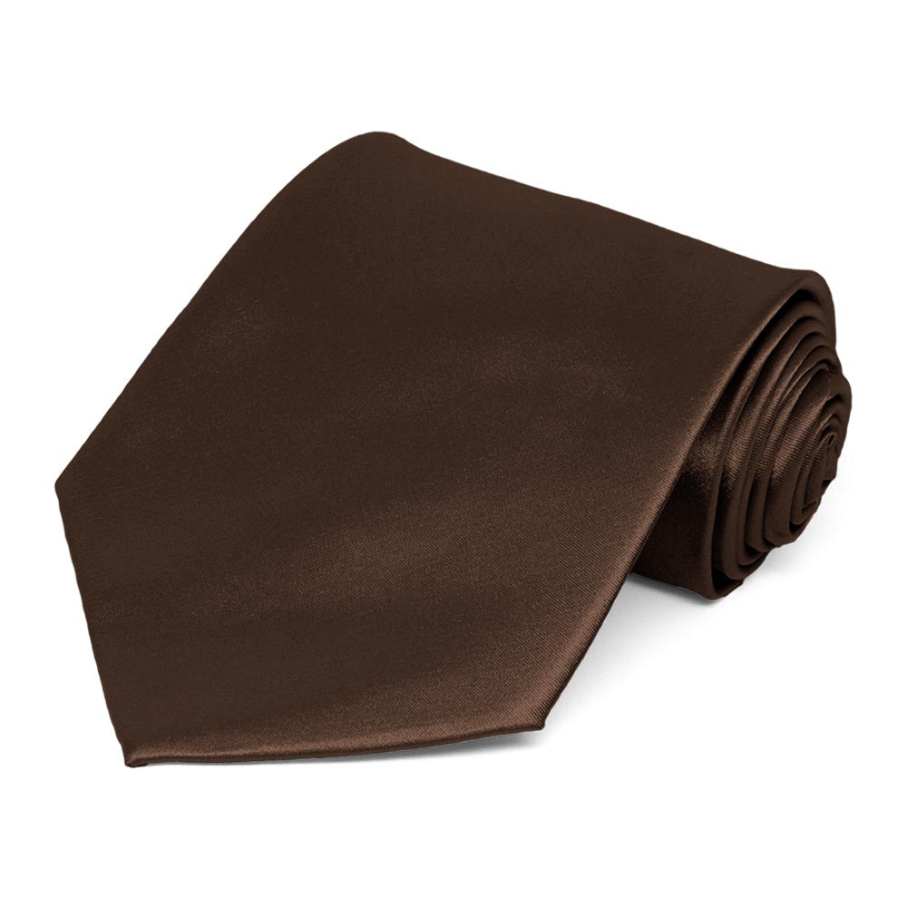 Chestnut Brown Solid Color Necktie