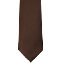 Load image into Gallery viewer, Front view of a chestnut brown solid tie