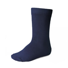 Load image into Gallery viewer, Boys&#39; navy blue crew socks