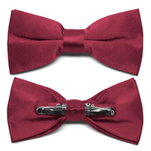 Load image into Gallery viewer, Claret Clip-On Bow Tie