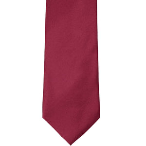Front view of a claret red tie