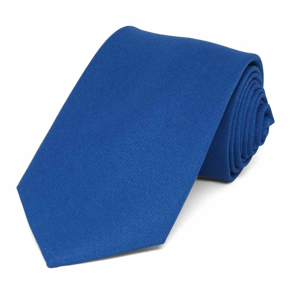 Cobalt Blue Matte Finish Necktie, 3