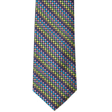 Load image into Gallery viewer, Colorful check tie front view