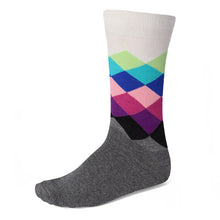 Load image into Gallery viewer, Men&#39;s Colorful Diamond Cascade Socks