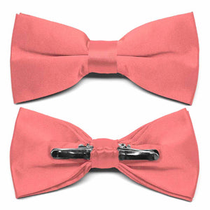 Coral Clip-On Bow Tie