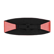 Load image into Gallery viewer, The back of a coral cummerbund, including the elastic strap