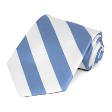 Load image into Gallery viewer, Cornflower and White Striped Tie