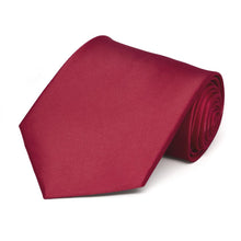 Load image into Gallery viewer, Crimson Red Extra Long Solid Color Necktie