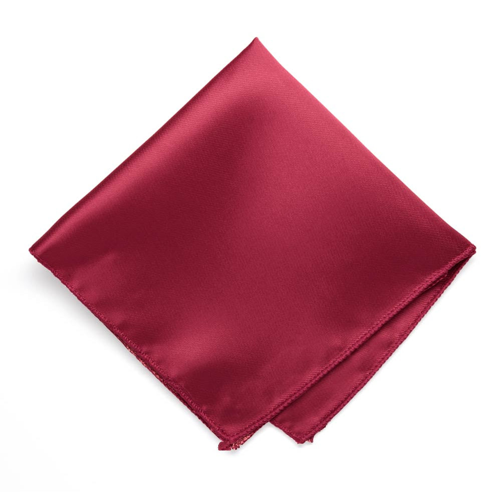 Crimson Red Solid Color Pocket Square