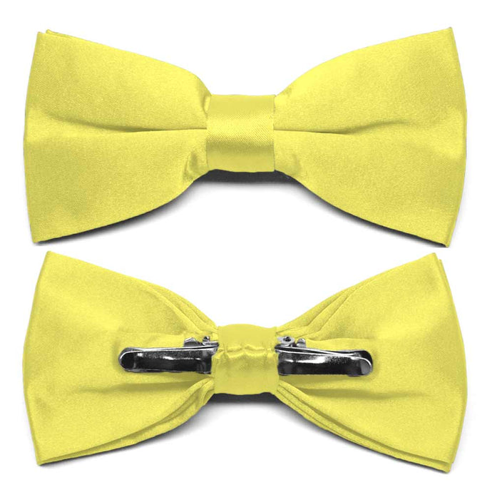 Daffodil Yellow Clip-On Bow Tie