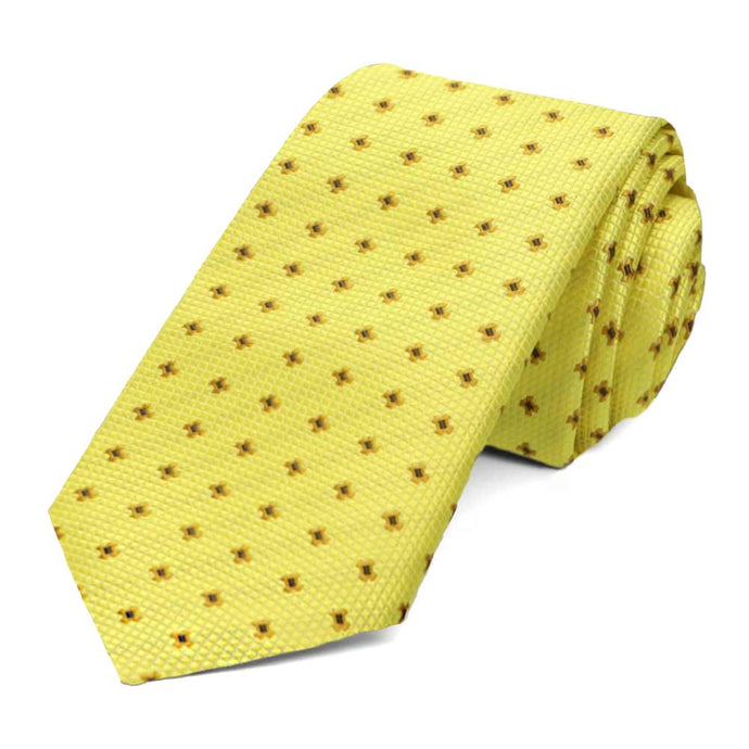 Yellow dotted necktie