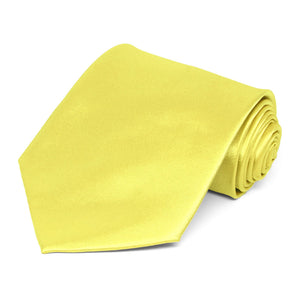 Daffodil Yellow Extra Long Solid Color Necktie
