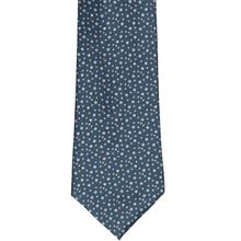Load image into Gallery viewer, Flat front view of a dark blue dotted tie