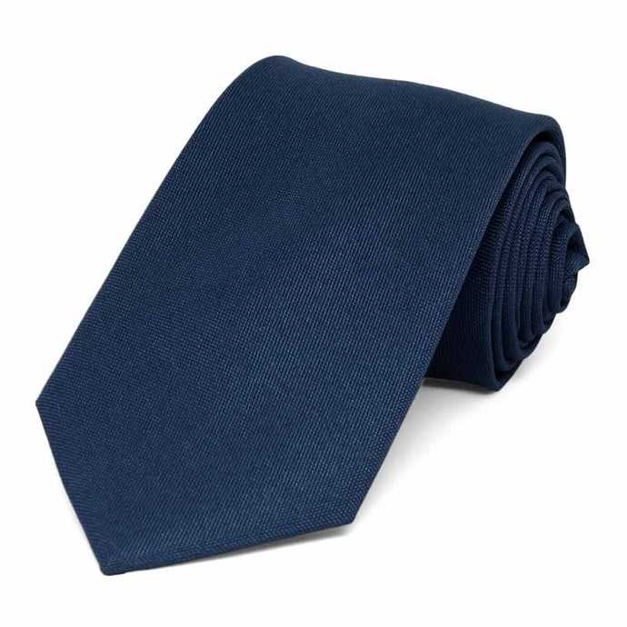 Dark Blue Matte Finish Necktie, 3
