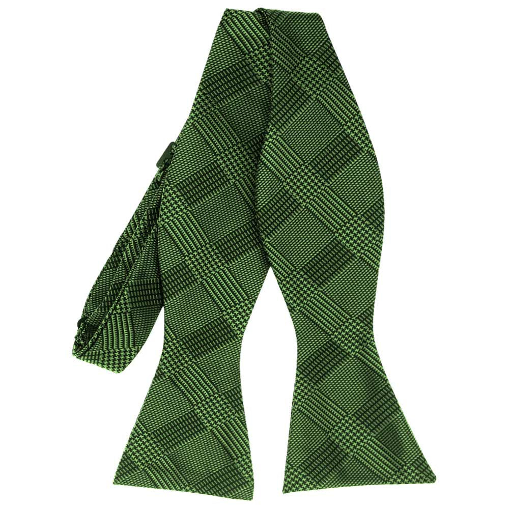 Dark Green Glen Plaid Self-Tie Bow Tie | Shop at TieMart – TieMart, Inc.