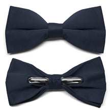 Load image into Gallery viewer, Dark Navy Blue Clip-On Bow Tie