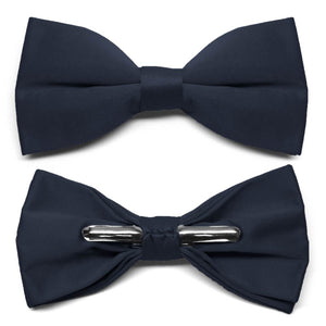 Dark Navy Blue Clip-On Bow Tie
