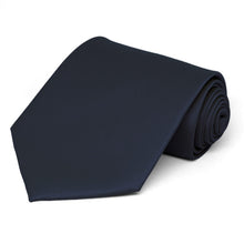 Load image into Gallery viewer, Dark Navy Blue Extra Long Solid Color Necktie