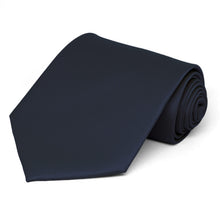 Load image into Gallery viewer, Dark Navy Blue Solid Color Necktie